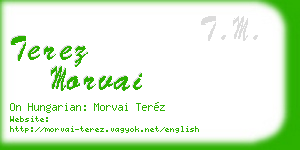 terez morvai business card