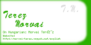 terez morvai business card